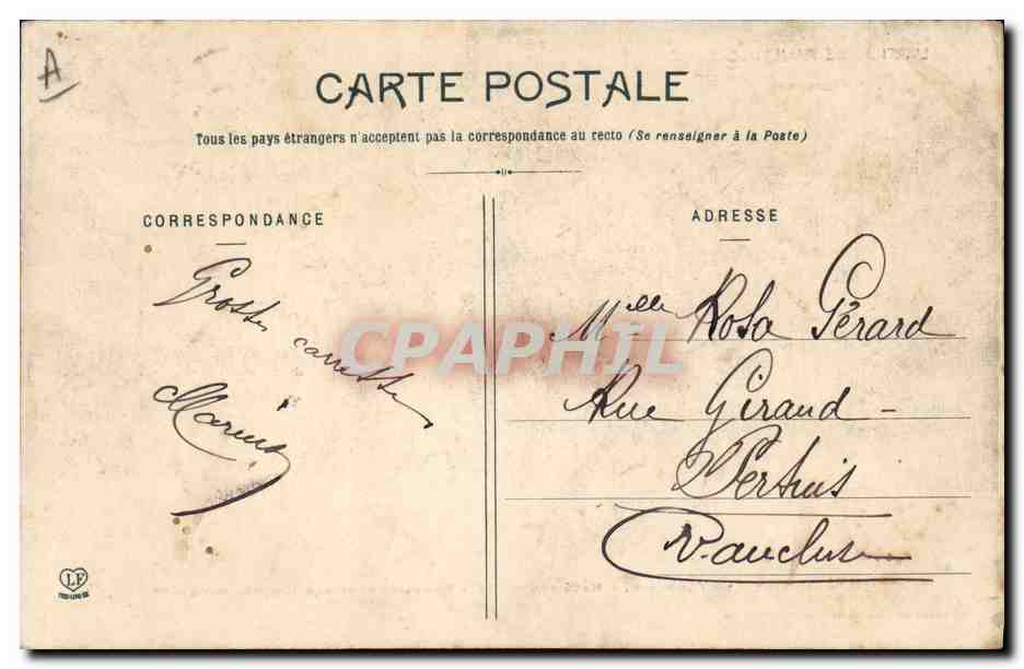 Artillerie française — Campagne — Matériel de 75 — Remplacement des hommes manquant — Phototypie Labouche Frères Toulouse — Rückseite