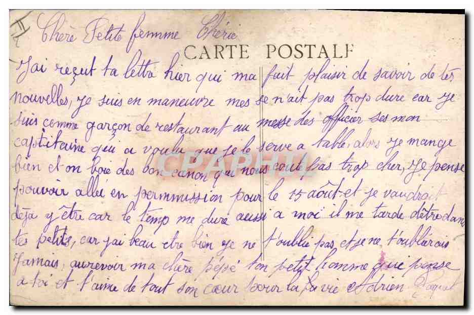CPA Militaria Camp de Valdahon 75 en batterie  — Rückseite