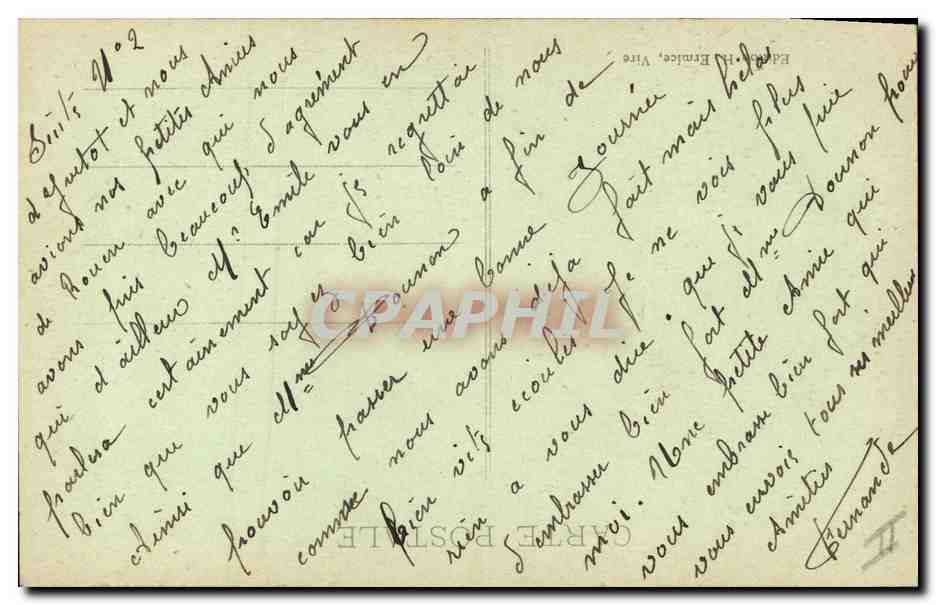CPA Folklore Normandie A la sante Enfant — Verso