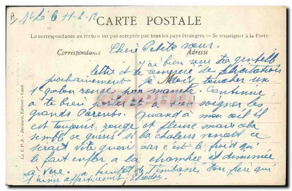 CPA Folklore Normandie Deux riches fermieres sur leur bidette d'allure Cheval  — Verso