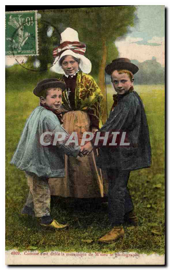 CPA Folklore Normandie Enfants