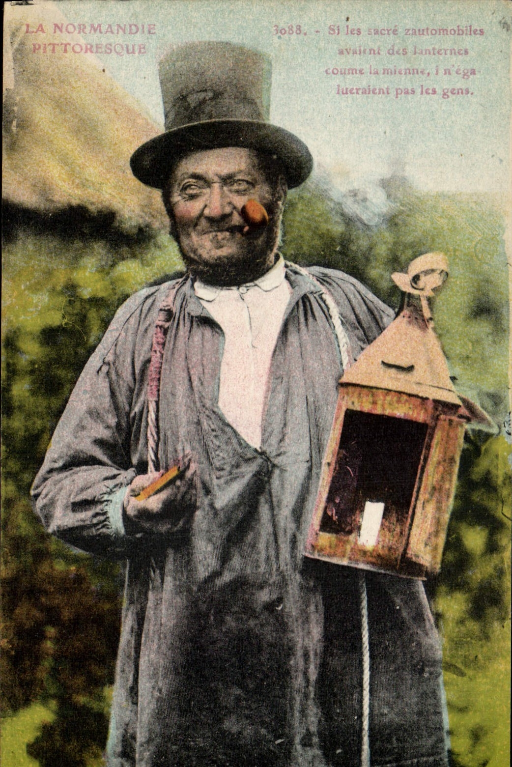 CPA Folklore Normandie Lanterne Falaise 
