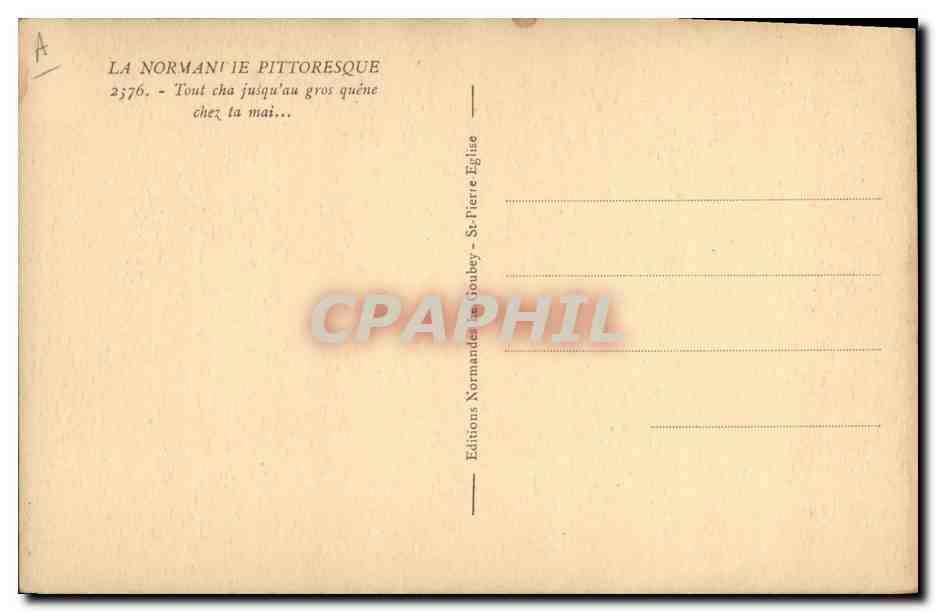 CPA Folklore Normandie  — Verso