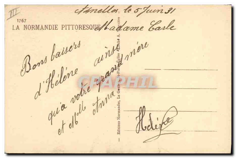 CPA Folklore Normandie Pecheur Peche — Verso