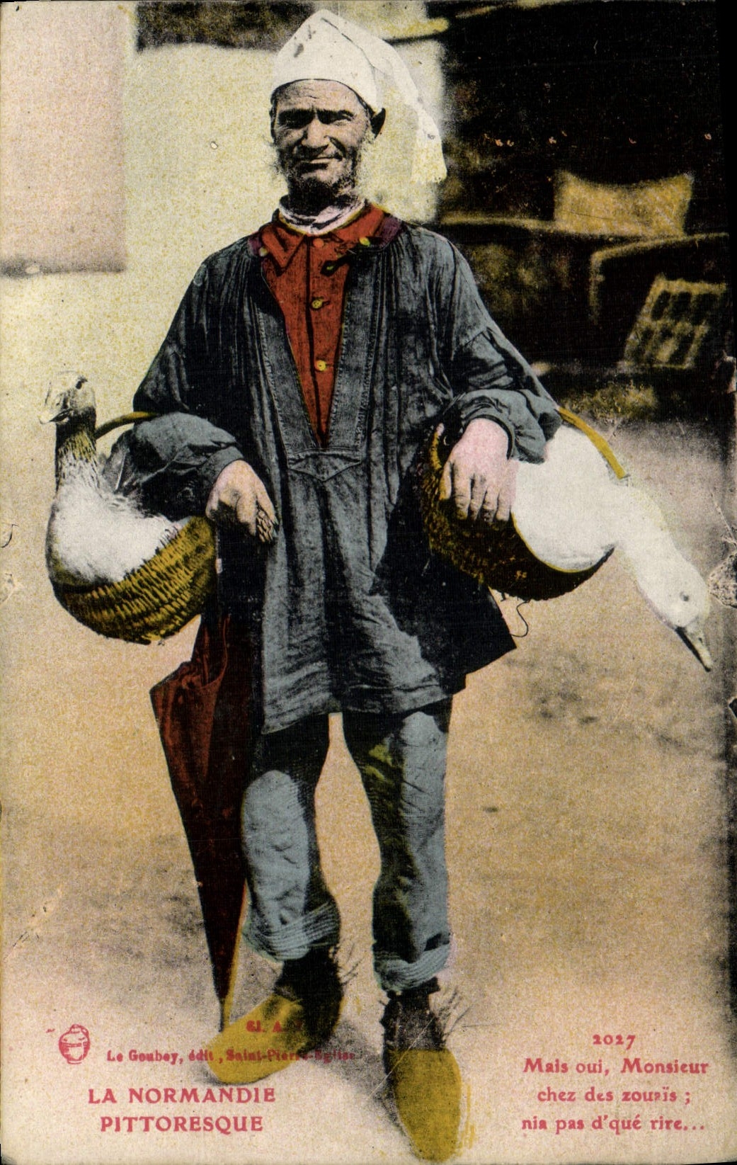 CPA Folklore Homme Normandie 