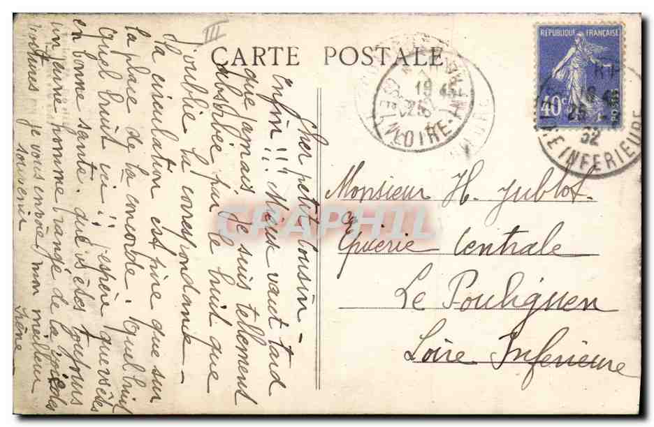 CPA Folklore Homme Normandie  — Verso