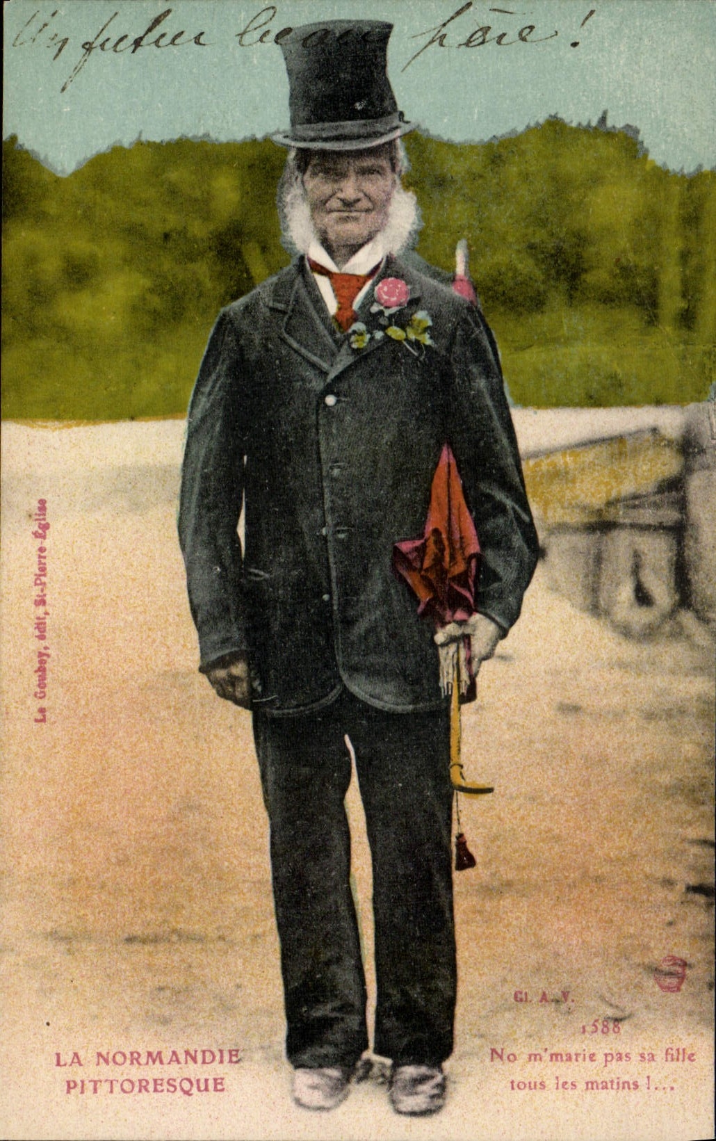 CPA Folklore Normandie Homme 