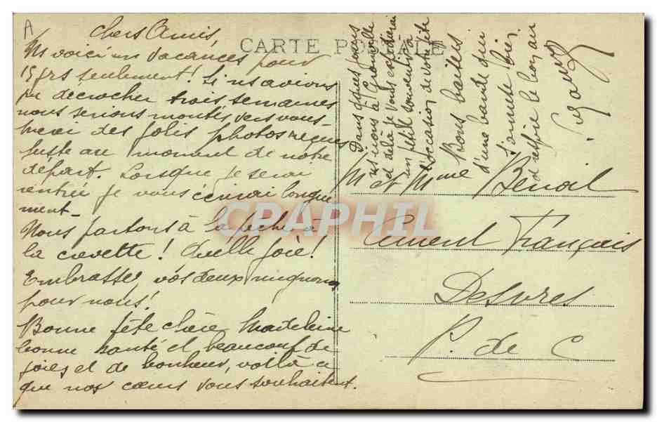 CPA Folklore Normandie Homme  — Verso