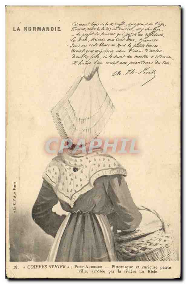 CPA Folklore Normandie Pont Audemer 