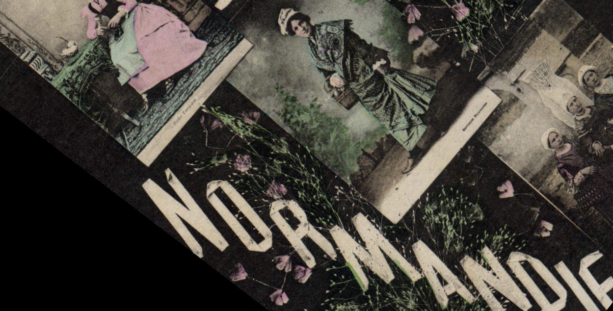 CPA Folklore Souvenir de Normandie 