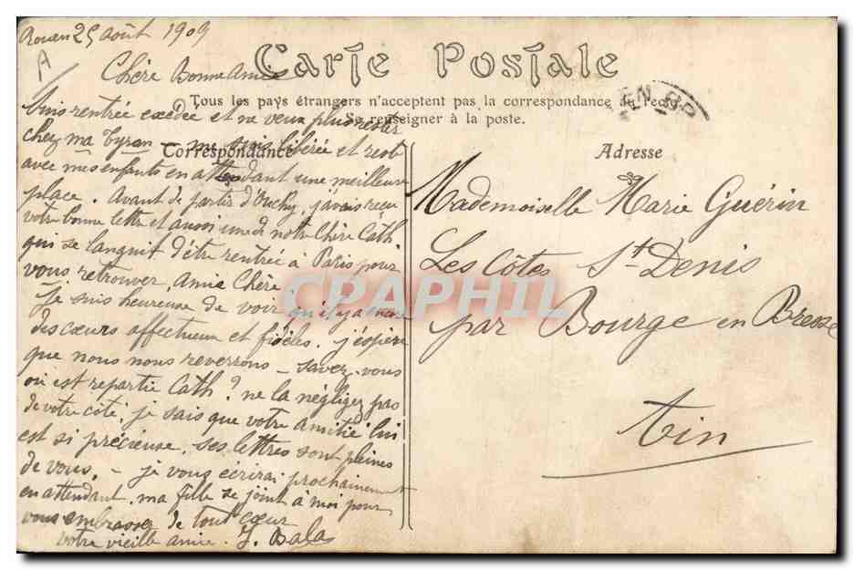 CPA Folklore Normandie Paysan Normand — Verso