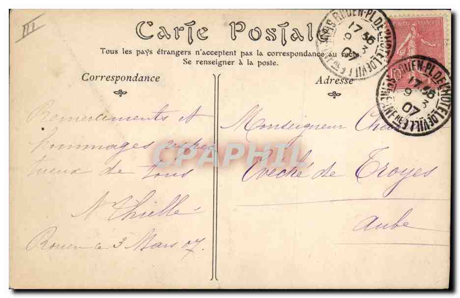 CPA Folklore Normandie Cauchoise de Limpiville 1820 — Verso