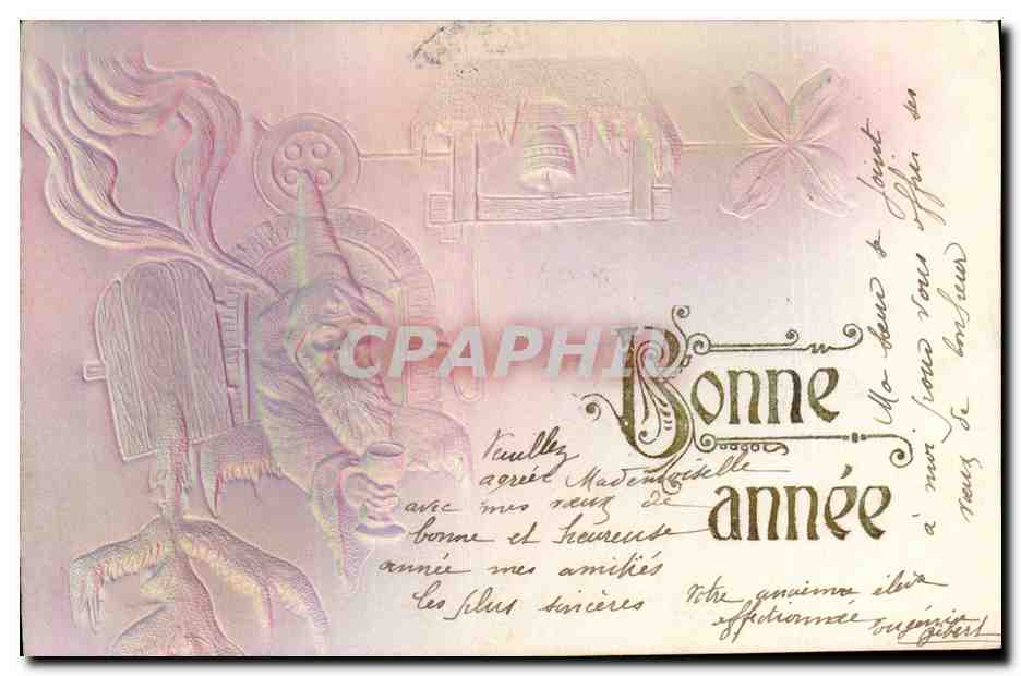 Sujet : Bonne année — éditeur : Carte Postale — n° de série : A
