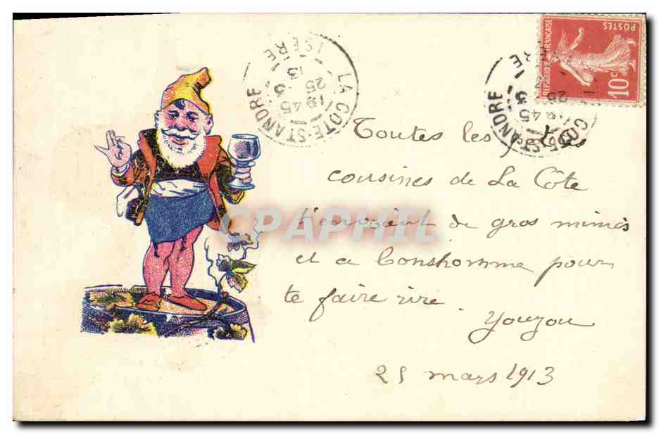 Gnome buveur — caricature — éditeur non visible