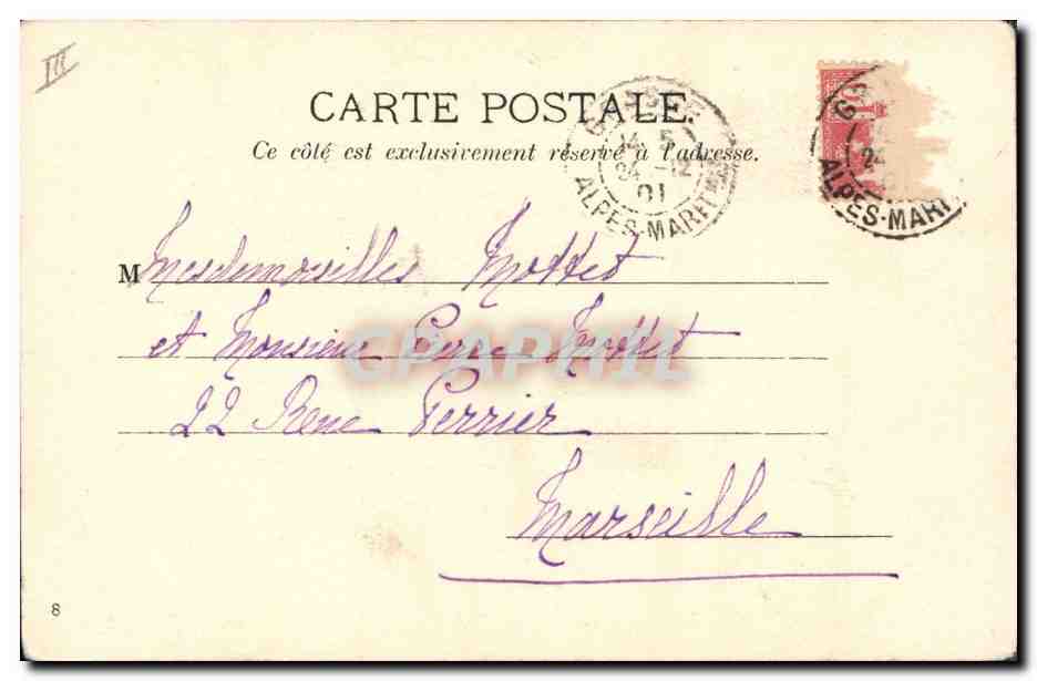 Ange et lutins — Noël — éditeur Marcel Vallois, n°8 — Verso