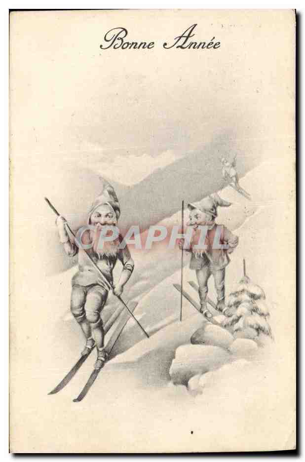 CPA Lutin Fantaisie Ski Bonne annee