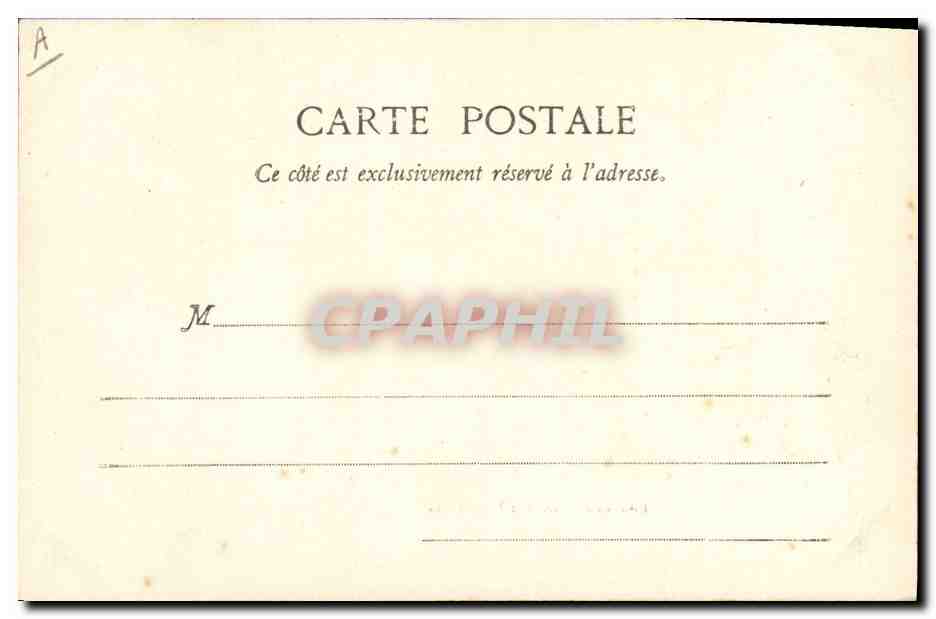 CPA Hotel des Postes Bureau des Postes et Telegraphes  — Rückseite