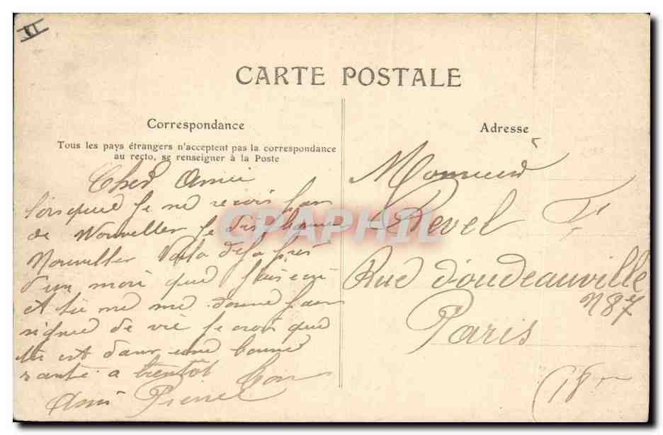CPA Carcassonne Le nouvel Hotel des Postes  — Rückseite