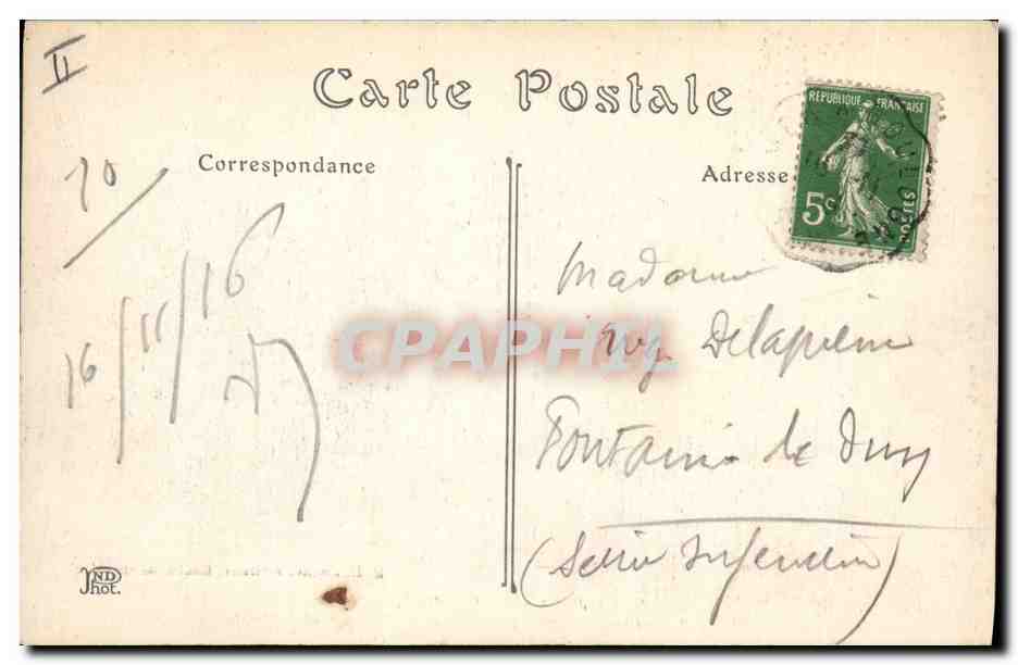 CPA Hotel des Postes Boulogne sur Mer La statue de Frederic Sauvage inventeur de l'helice et la Poste  — Rückseite