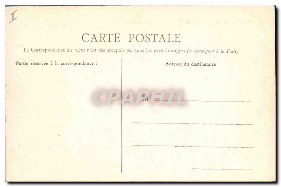 CPA Lille Hotel des Postes et Telegraphes vue de face Tramway — Rückseite