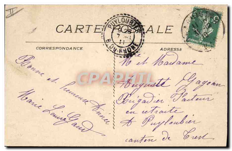 CPA Hotel des Postes Draguignan La nouvelle poste  — Rückseite