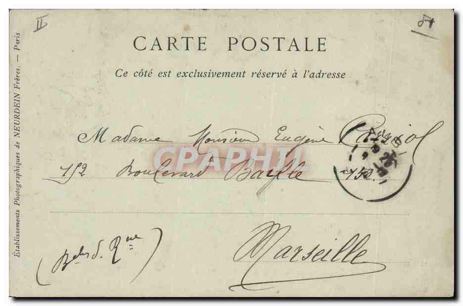 CPA Hotel des Postes et la Place du Vigan Albi  — Rückseite
