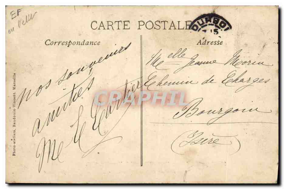 CPA Exposition internationale d'electricite Marseille 1908 Pavillon de la Carte Postale Salle de Correspondance TOP — Rückseite