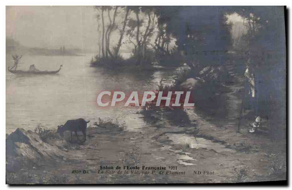 CPA Salon de l'Ecole Francaise 1911 Le soir de la vie Plument Publicite Neurdein Photographes Cartes Postales illustrees