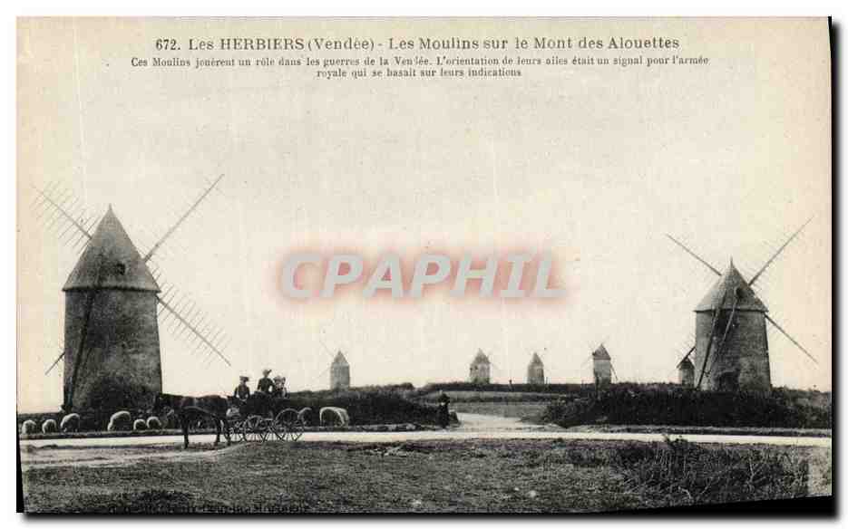 Les HERBIERS (Vendée) - Les Moulins sur le Mont des Alouettes - n°672