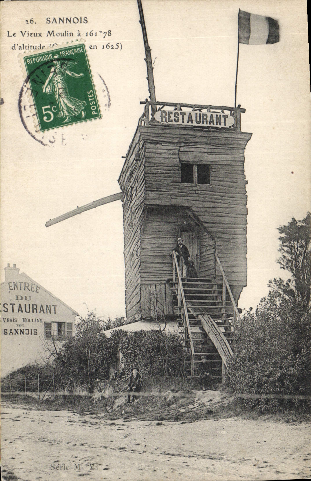 Sannois — Le Vieux Moulin à 16178 d'altitude (C. en 1625) — Vrais Moulins Sannois, Série M. V.