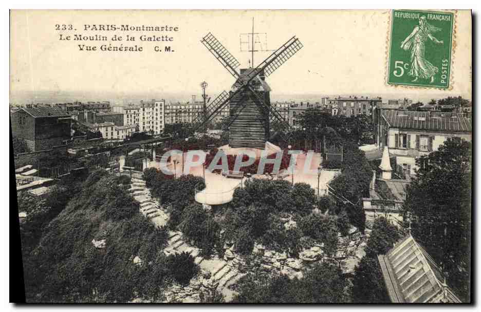 Paris-Montmartre — Le Moulin de la Galette — Vue Générale — C.M. — n°233