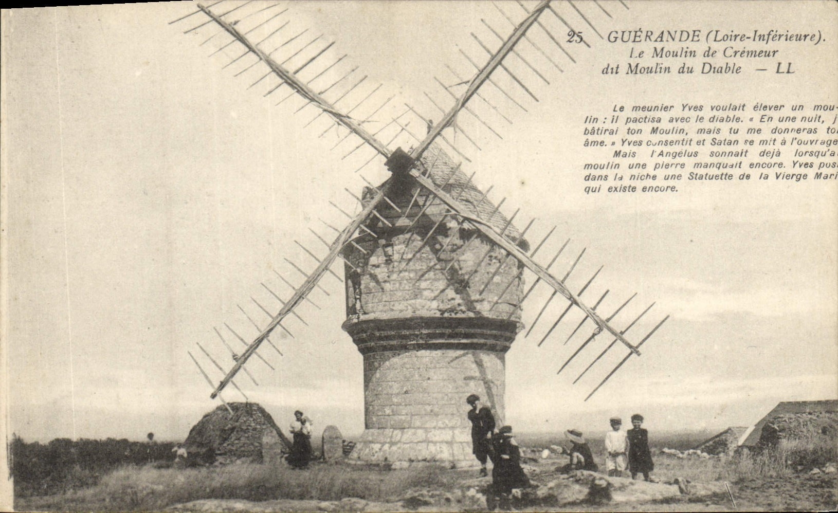 Guérande (Loire-Inférieure) — Le Moulin du Diable dit Moulin de Crèmeur — LL