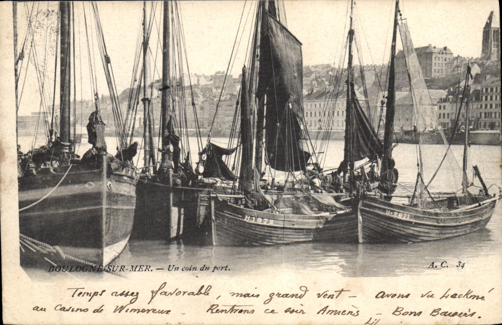 Boulogne-sur-Mer — Un coin du port — A.C. 34