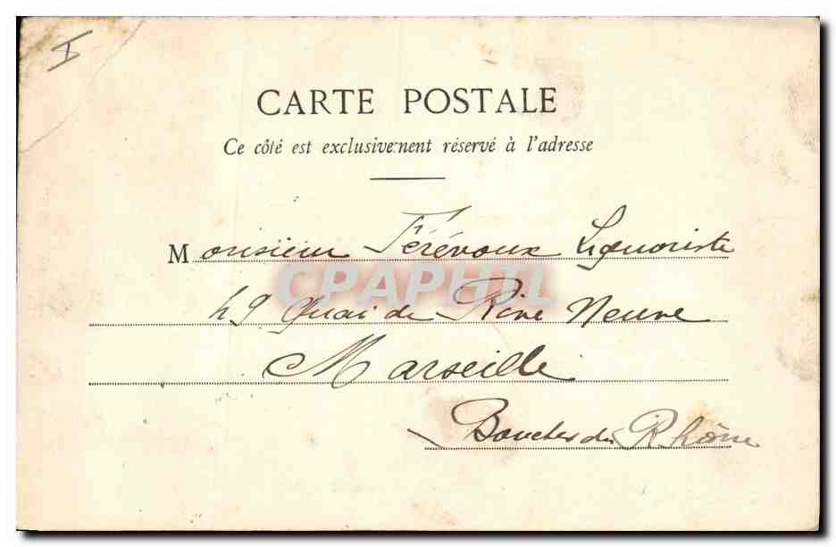 CPA Bateau Peche Nice Le port et l'eglise — Rückseite