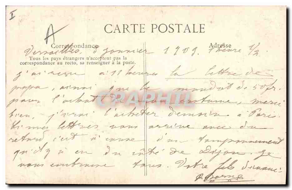 CPA Napoleon 1er Musee de Versailles Bataille de Rivoli — Rückseite