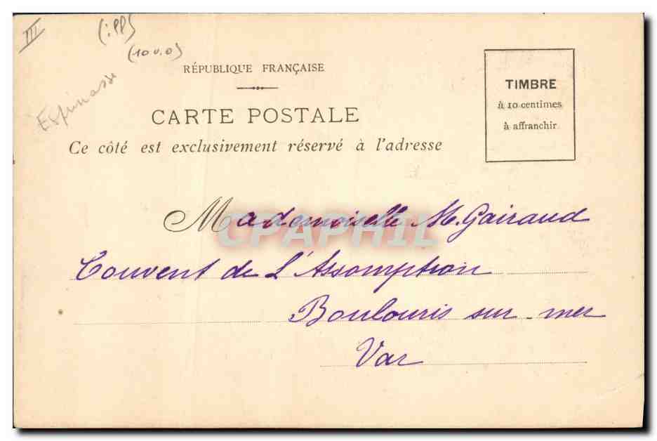 CPA Napoleon 1er Ste Helene  — Verso