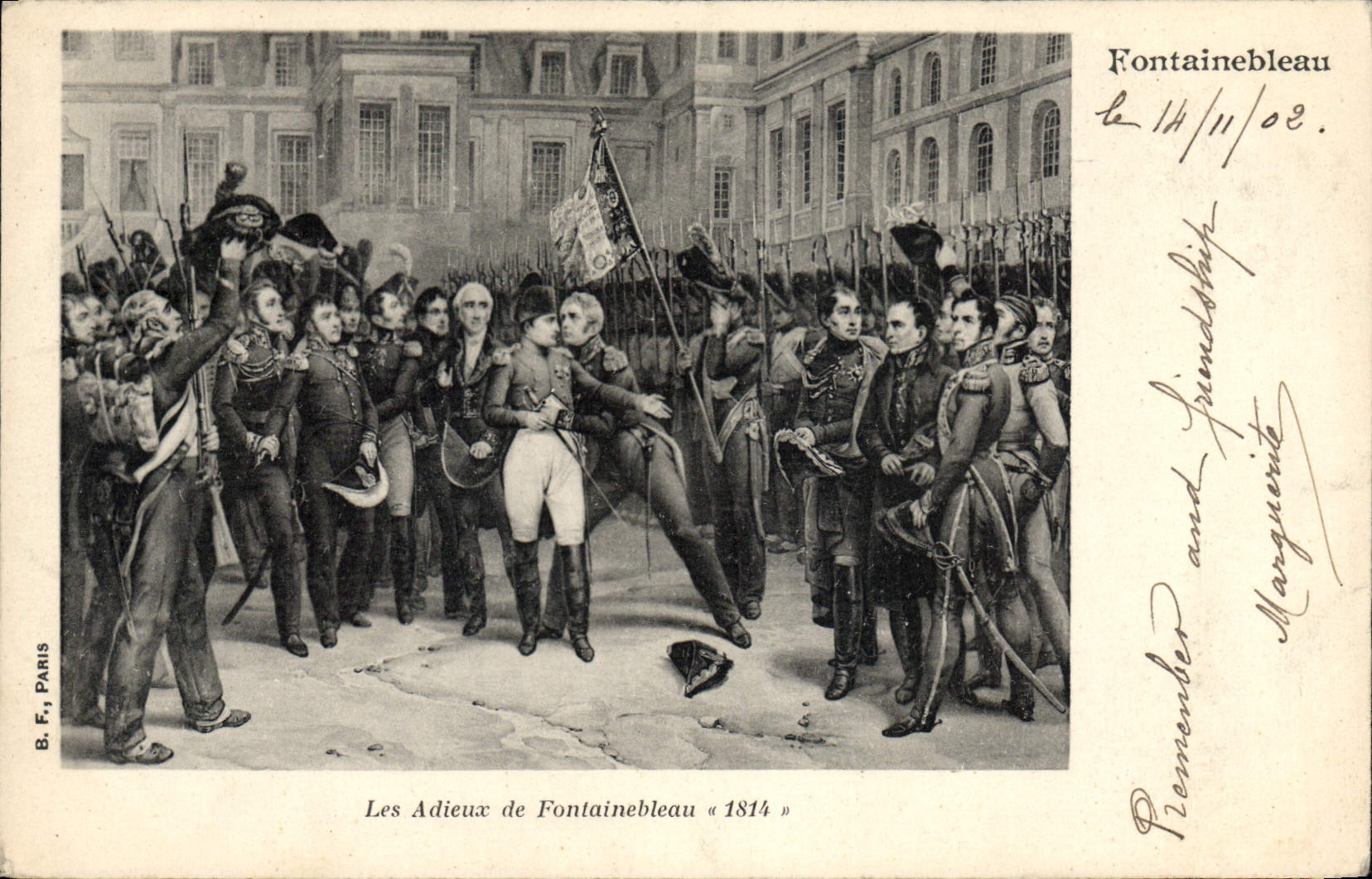 CPA Napoleon 1er Les adieux de Fontainebleau 1814
