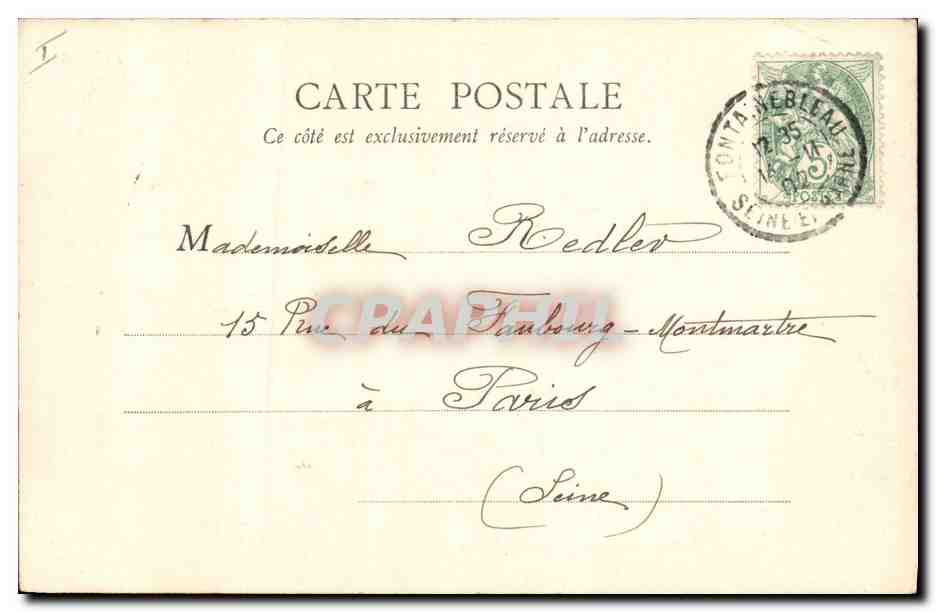 CPA Napoleon 1er Les adieux de Fontainebleau 1814 — Verso