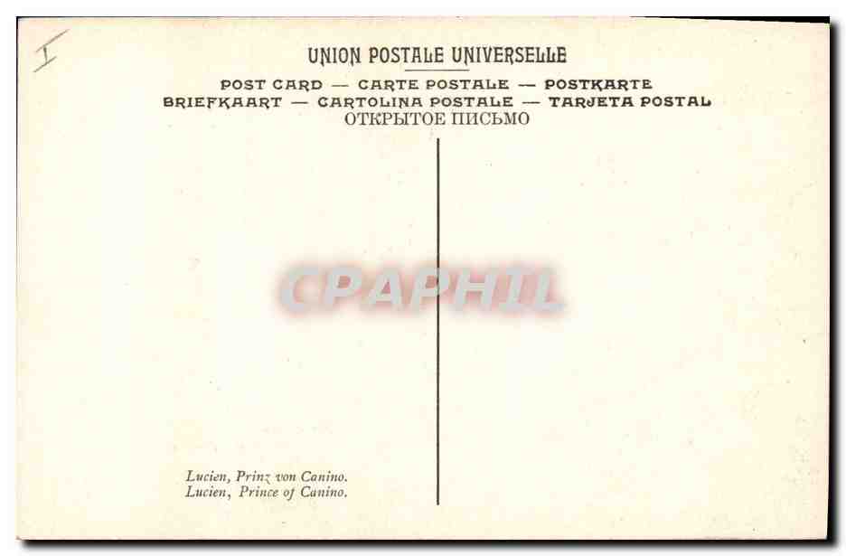 CPA Napoleon 1er Lefevre Lucien Prince de Canino Musee de Versailles — Rückseite
