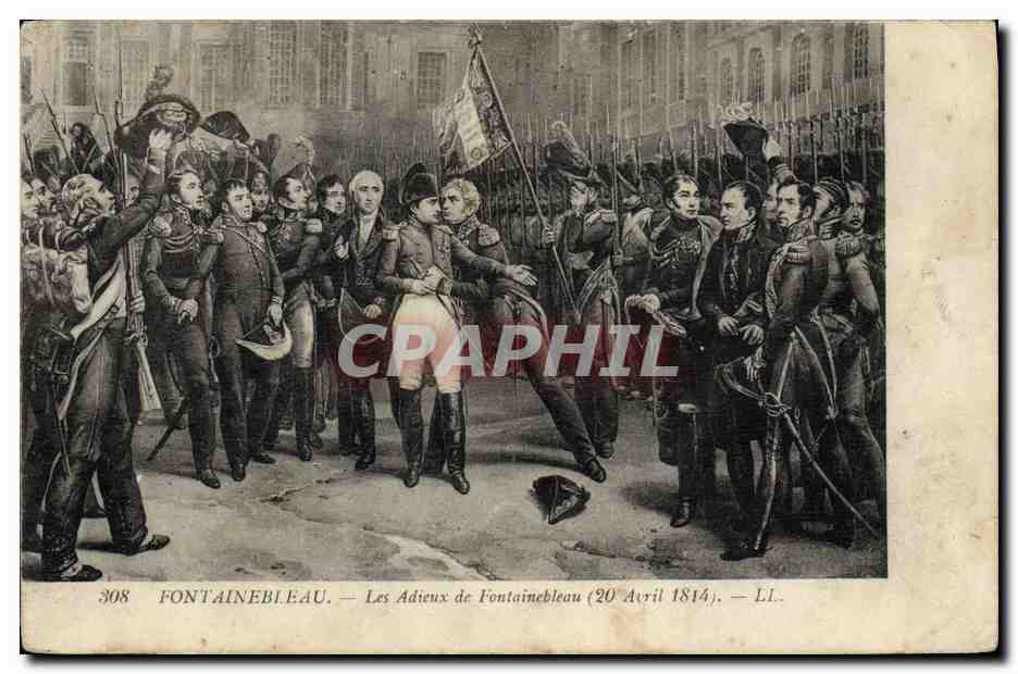 CPA Napoleon 1er Fontainebleau Les adieux