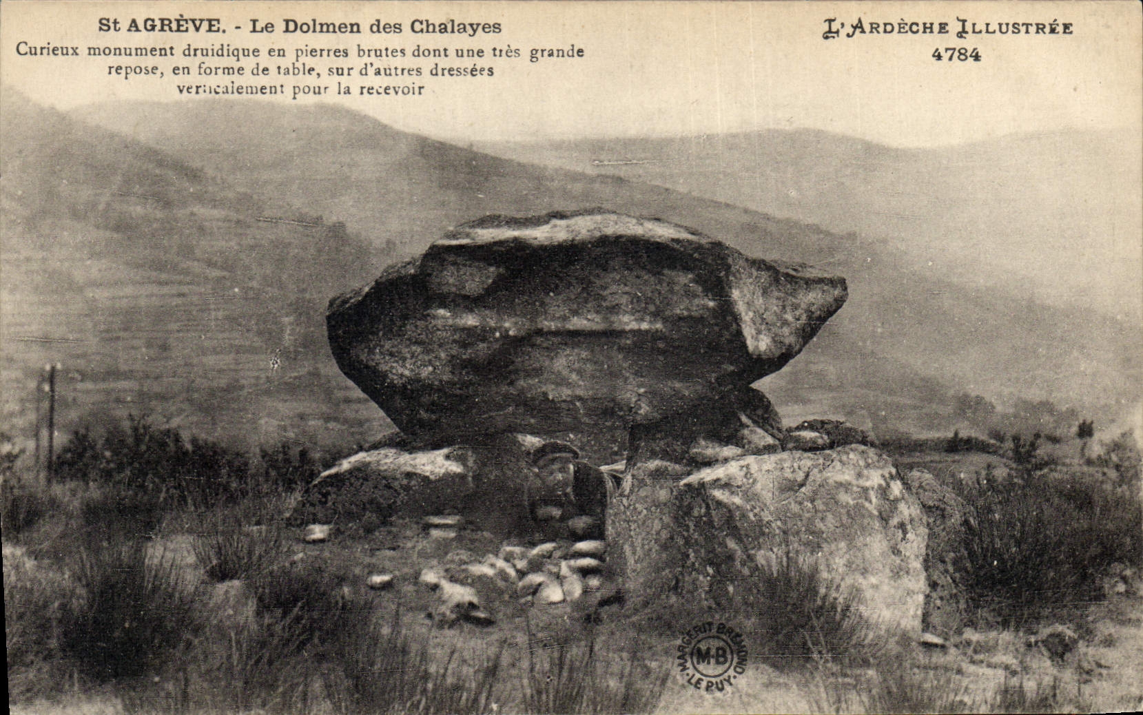CPA Dolmen Menhir St Agreve Le dolmen des Chalayes