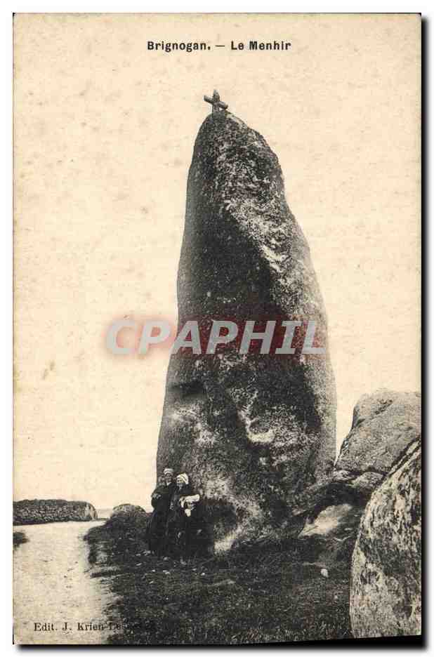 CPA Dolmen Menhir Brignogan 