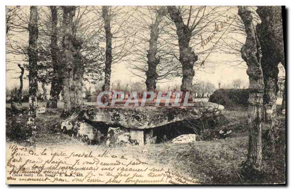 CPA Dolmen Menhir Environs de Ploermel Un dolmen