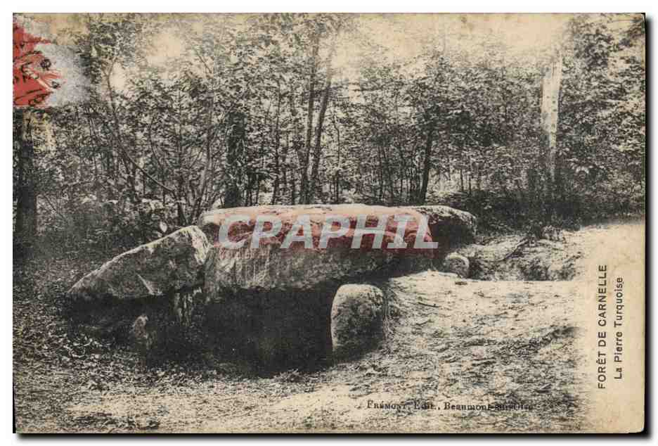 CPA Dolmen Menhir Foret de Carnelle La Pierre Turquoise 