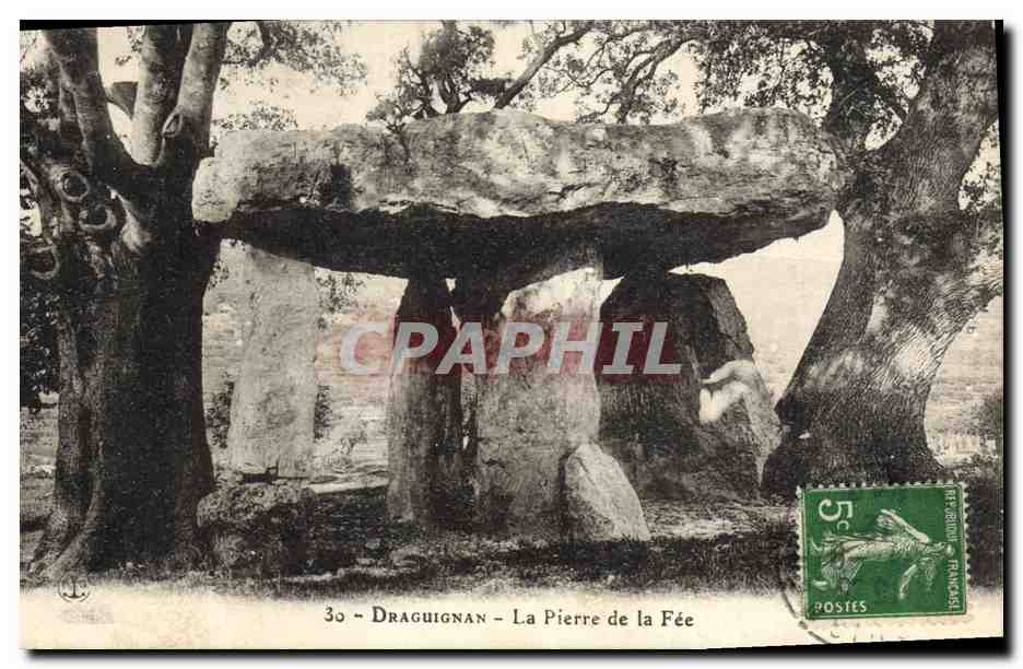 CPA Dolmen Menhir Draguignan La pierre de la fee