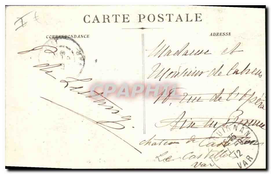 CPA Dolmen Menhir Draguignan La pierre de la fee — Rückseite