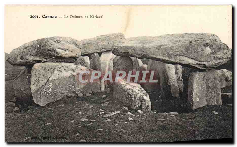 CPA Dolmen Menhir Carnac Le dolmende Keriaval