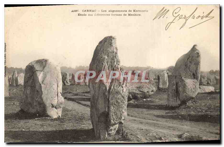 CPA Dolmen Menhir Carnac Alignements de Kermario