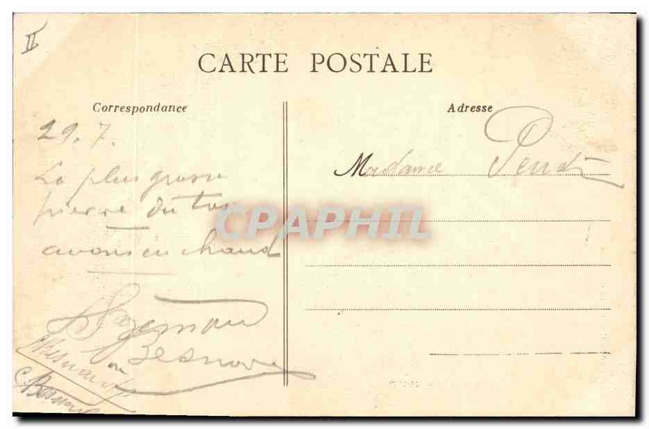 CPA Dolmen Menhir Carnac Geant de Menec Enfant Folklore  — Verso