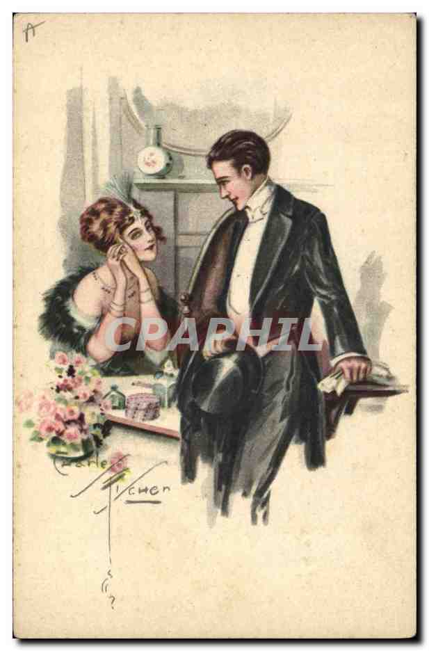 CPA Fantaisie Illustrateur Femme